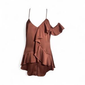 Dress Forum Copper Satin Slip Dress